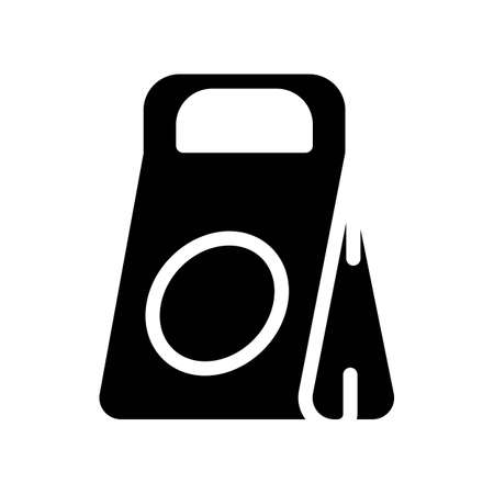 asian food box glyph icon vector. asian food box sign. isolated contour symbol black illustrationのイラスト素材