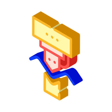 bending of metals isometric icon vector. bending of metals sign. isolated symbol illustrationのイラスト素材
