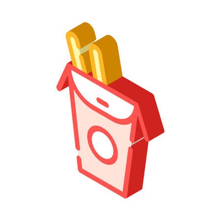 street food bag isometric icon vector. street food bag sign. isolated symbol illustrationのイラスト素材