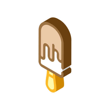 ice cream isometric icon vector. ice cream sign. isolated symbol illustrationのイラスト素材