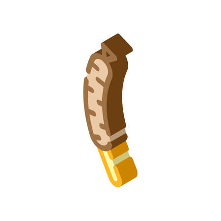 sausage on stick isometric icon vector. sausage on stick sign. isolated symbol illustrationのイラスト素材