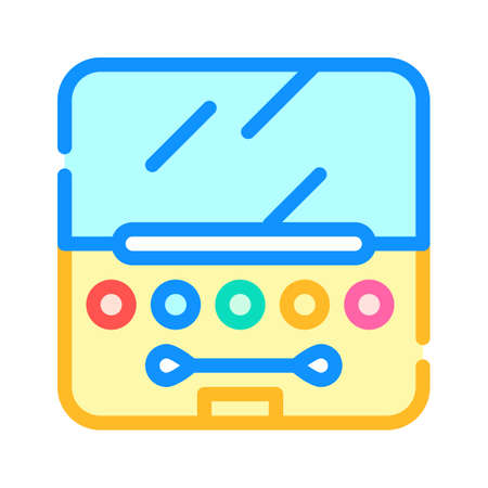 eye shadow set color icon vector. eye shadow set sign. isolated symbol illustrationのイラスト素材