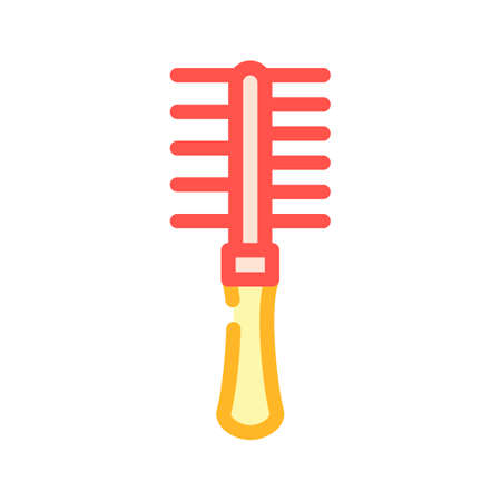 brush for clean cat wool color icon vector. brush for clean cat wool sign. isolated symbol illustrationのイラスト素材