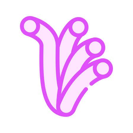 coral tube form color icon vector. coral tube form sign. isolated symbol illustrationのイラスト素材