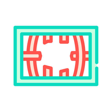 damaged cell window color icon vector. damaged cell window sign. isolated symbol illustrationのイラスト素材