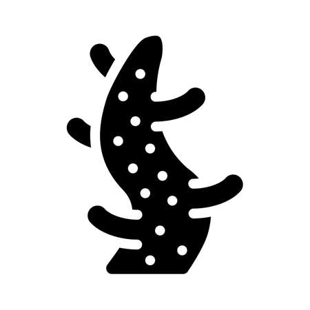 aquarium coral glyph icon vector. aquarium coral sign. isolated contour symbol black illustrationのイラスト素材