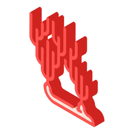 ocean coral branch isometric icon vector. ocean coral branch sign. isolated symbol illustrationのイラスト素材