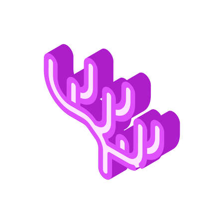 marine coral isometric icon vector. marine coral sign. isolated symbol illustrationのイラスト素材