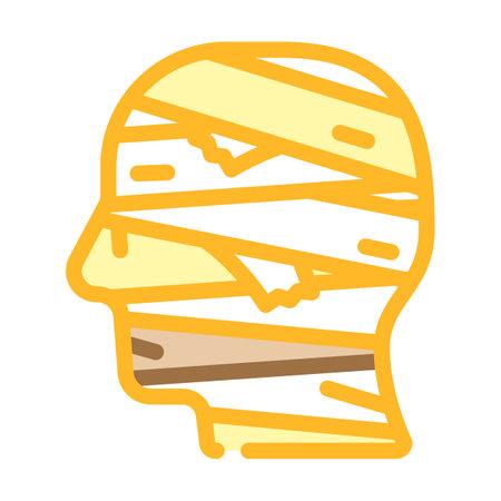 mummy fear color icon vector. mummy fear sign. isolated symbol illustrationのイラスト素材