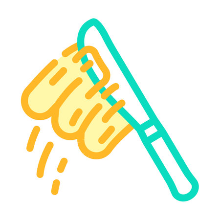 knife with peanut butter color icon vector. knife with peanut butter sign. isolated symbol illustrationのイラスト素材