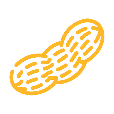 peanut nut color icon vector. peanut nut sign. isolated symbol illustrationのイラスト素材