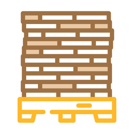 pallet peat color icon vector. pallet peat sign. isolated symbol illustrationのイラスト素材