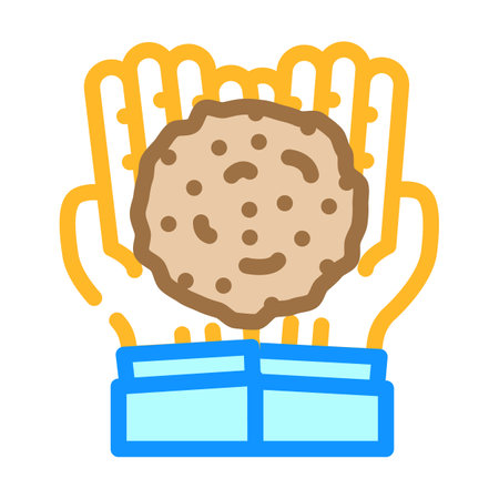 hands holding peat color icon vector. hands holding peat sign. isolated symbol illustrationのイラスト素材