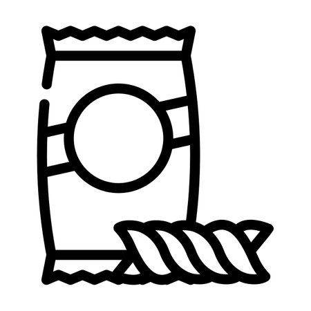torchietti pasta line icon vector. torchietti pasta sign. isolated contour symbol black illustrationのイラスト素材