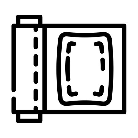 cling film plastic line icon vector. cling film plastic sign. isolated contour symbol black illustrationのイラスト素材