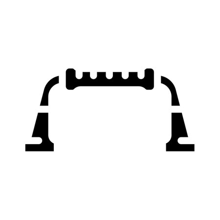 push-ups gym equipment glyph icon vector. push-ups gym equipment sign. isolated contour symbol black illustrationのイラスト素材