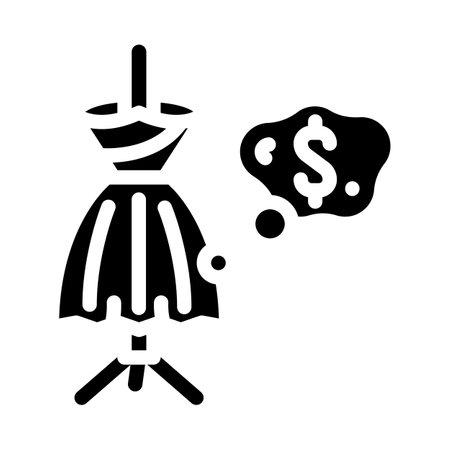 bride wedding dress glyph icon vector. bride wedding dress sign. isolated contour symbol black illustrationのイラスト素材