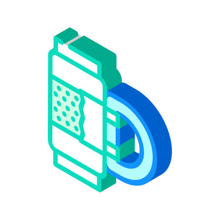 weighting gym equipment isometric icon vector. weighting gym equipment sign. isolated symbol illustrationのイラスト素材