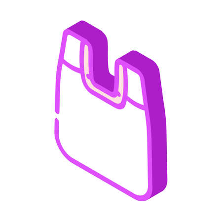bag plastic material isometric icon vector. bag plastic material sign. isolated symbol illustrationのイラスト素材