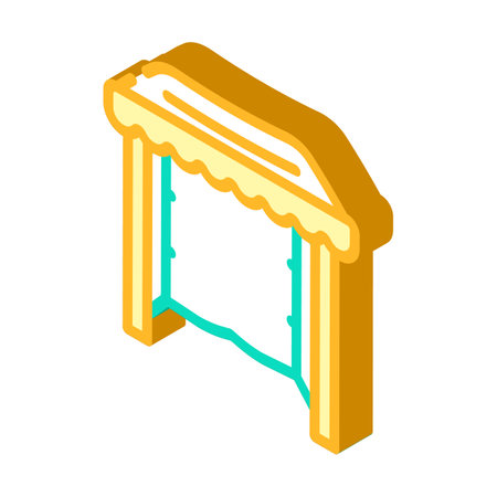 tent from plastic material isometric icon vector. tent from plastic material sign. isolated symbol illustrationのイラスト素材