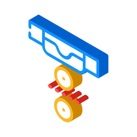 social distance in canteen isometric icon vector. social distance in canteen sign. isolated symbol illustrationのイラスト素材