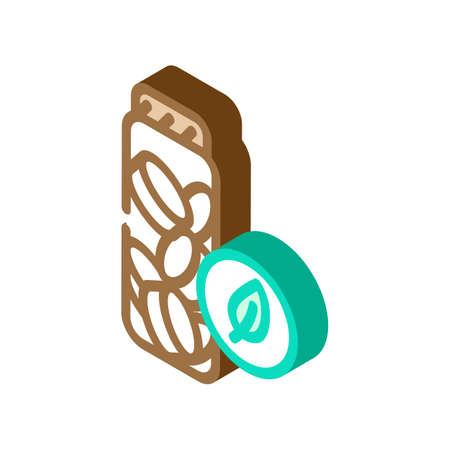 charcoal toothpaste tablets zero waste isometric icon vector. charcoal toothpaste tablets zero waste sign. isolated symbol illustrationのイラスト素材