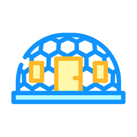 igloo ice house color icon vector. igloo ice house sign. isolated symbol illustration