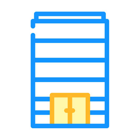 without windows modern house color icon vector. without windows modern house sign. isolated symbol illustrationのイラスト素材