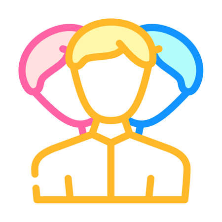 client portrait creation kyc color icon vector. client portrait creation kyc sign. isolated symbol illustrationのイラスト素材