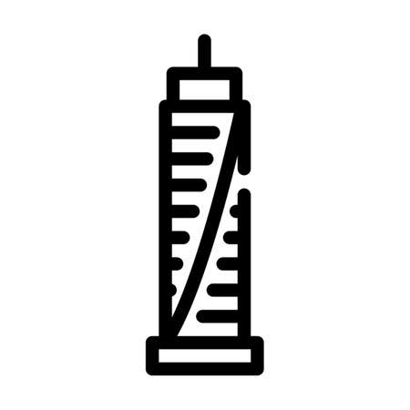 skyscraper house line icon vector. skyscraper house sign. isolated contour symbol black illustrationのイラスト素材