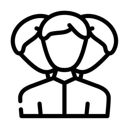 client portrait creation kyc line icon vector. client portrait creation kyc sign. isolated contour symbol black illustrationのイラスト素材