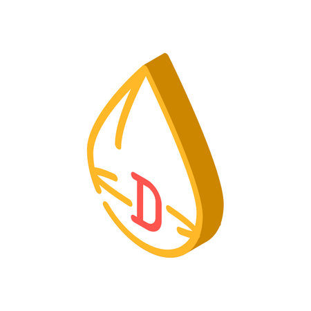 vitamin d drop isometric icon vector. vitamin d drop sign. isolated symbol illustrationのイラスト素材