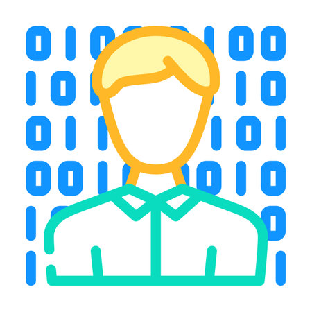 anonymous buyer color icon vector. anonymous buyer sign. isolated symbol illustrationのイラスト素材