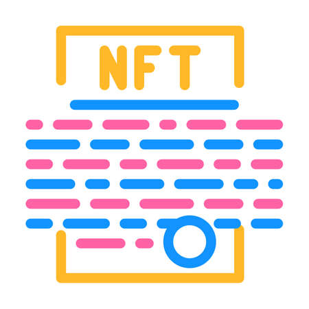 smart nft contract color icon vector. smart nft contract sign. isolated symbol illustrationのイラスト素材