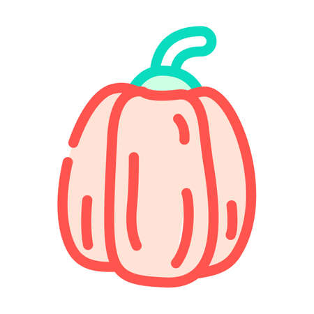 pepper paprika color icon vector. pepper paprika sign. isolated symbol illustrationのイラスト素材