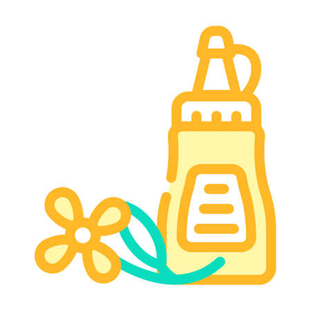 mustard seasoning color icon vector. mustard seasoning sign. isolated symbol illustrationのイラスト素材
