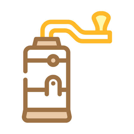 spice grinder color icon vector. spice grinder sign. isolated symbol illustrationのイラスト素材