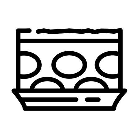 pie cake dessert line icon vector. pie cake dessert sign. isolated contour symbol black illustrationのイラスト素材