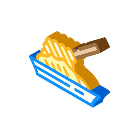 honey dessert isometric icon vector. honey dessert sign. isolated symbol illustrationのイラスト素材