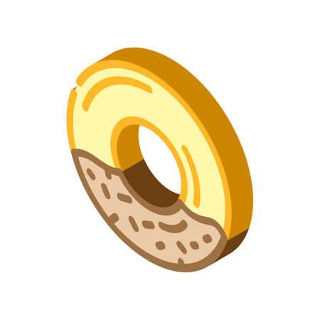 donut dessert isometric icon vector. donut dessert sign. isolated symbol illustrationのイラスト素材