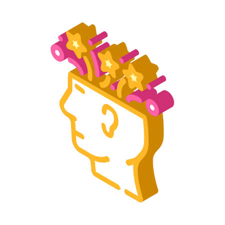 creative brainstorm isometric icon vector. creative brainstorm sign. isolated symbol illustrationのイラスト素材