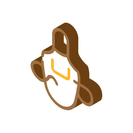 welder apron isometric icon vector. welder apron sign. isolated symbol illustrationのイラスト素材