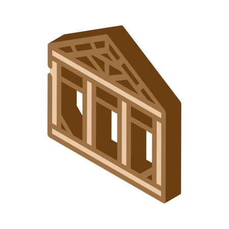 steel structure isometric icon vector. steel structure sign. isolated symbol illustrationのイラスト素材