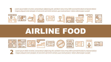 Gluten Free Products Landing Web Page Header Banner Template Vector. Gluten Free Rice And Quinoa Porridge Food, Beans And Chia And Tapioca, Oats And Milk Drink Illustrationのイラスト素材