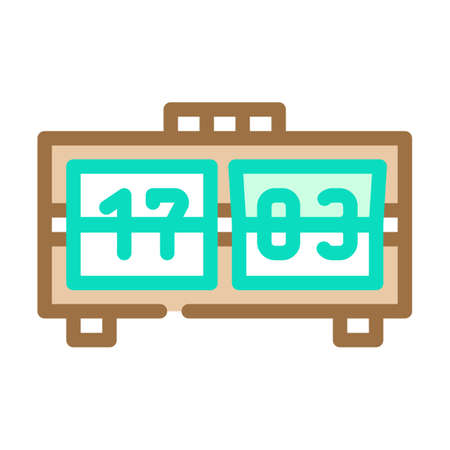 mechanical clock color icon vector. mechanical clock sign. isolated symbol illustrationのイラスト素材