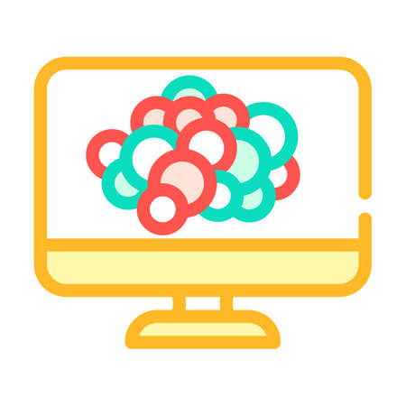 color blindness test ophthalmology color icon vector. color blindness test ophthalmology sign. isolated symbol illustrationのイラスト素材