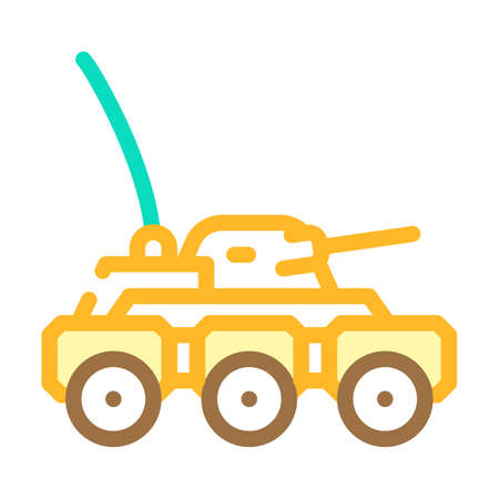 military robot color icon vector. military robot sign. isolated symbol illustrationのイラスト素材