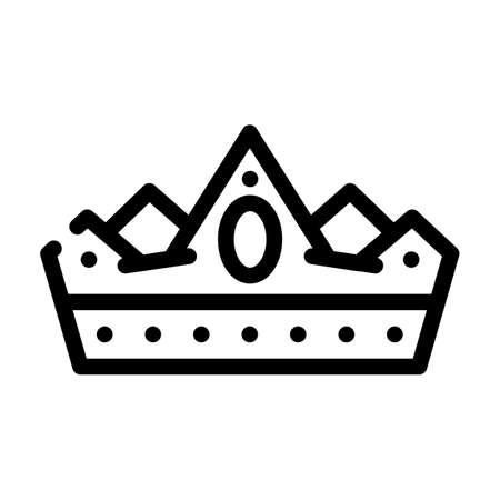 crown fairy tale line icon vector. crown fairy tale sign. isolated contour symbol black illustrationのイラスト素材