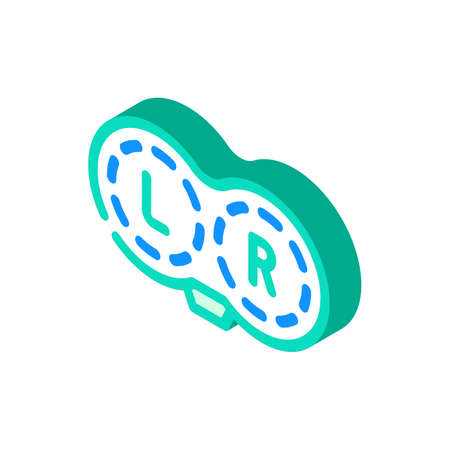 lenses ophthalmology isometric icon vector. lenses ophthalmology sign. isolated symbol illustrationのイラスト素材