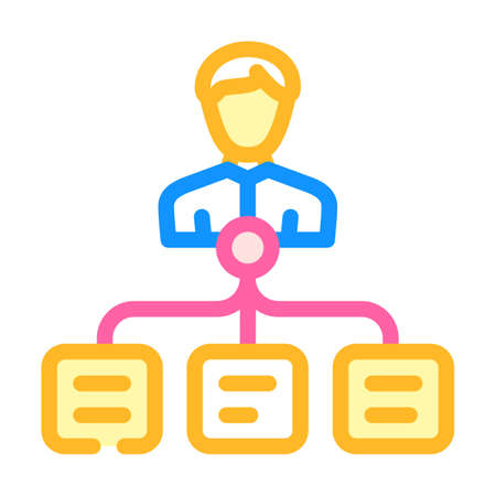 task management color icon vector. task management sign. isolated symbol illustrationのイラスト素材